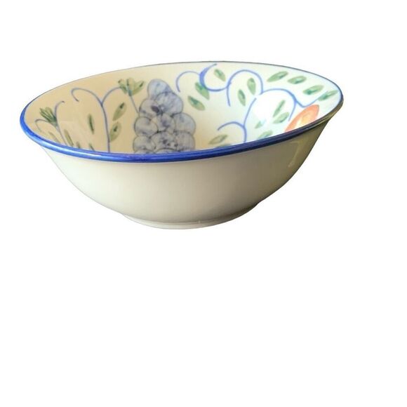 Pre Owned Tabletops Unlimited Hand Painted Frutteto Fruit Soup Bowl Classic - Picture 3 of 14